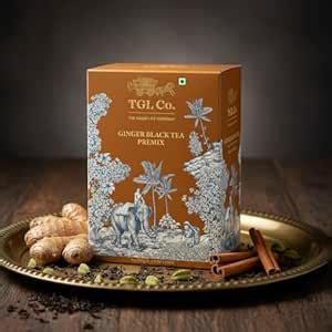 TGL Co. Instant Ginger Black Tea Premix (14 Sachets) Quick & Easy To ...