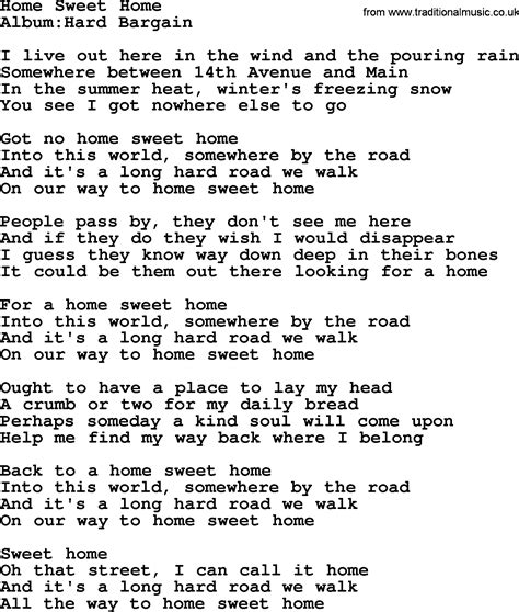 Home Sweet Home Video With Lyrics at Willie Shelley blog