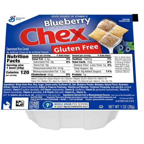 Blueberry Chex™ Cereal Single Serve Bowlpak 1oz