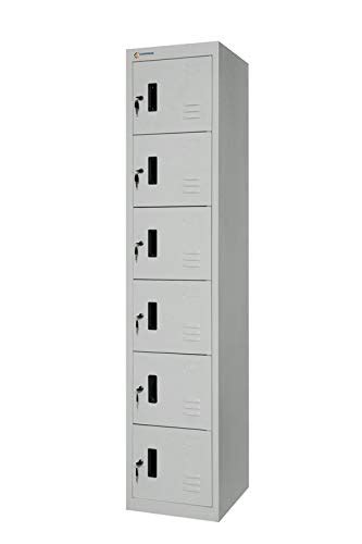KOMPRESS Locker Cabinet 6 Door 1 Column with Size in (MM) 380 W X 450 D ...