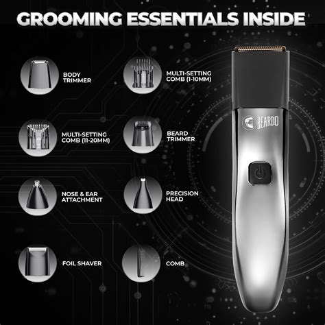 Beardo Chrome Beast Multipurpose Full Body Groomer Trimmer Set For Men ...