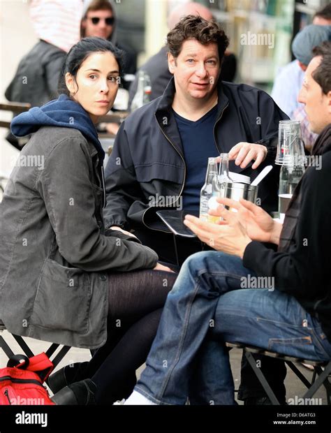 Sarah Silverman and Jeffrey Ross having lunch together at Joan's on ...