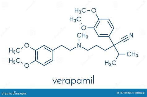 Verapamil Calcium Channel Blocker Drug. Mainly Used in Treatment of Hypertension (high Blood ...