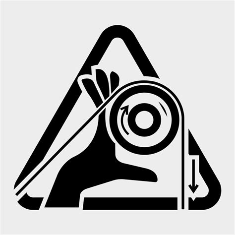 Hand entanglement rollers symbol sign vector illustration isolate on ...