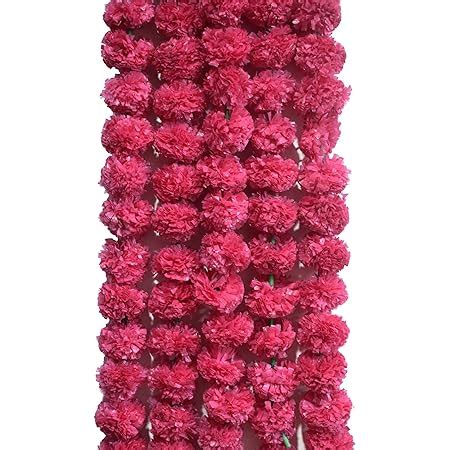 Buy Asian Hobby Crafts Artificial Marigold Flowers with Bell Hanging, 5 ...