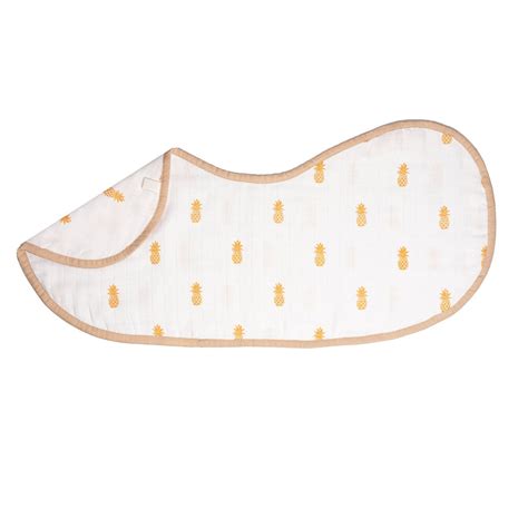 Masilo Organic Cotton Burp Cloth Bibs Pack of 2 – Pineapple Bliss