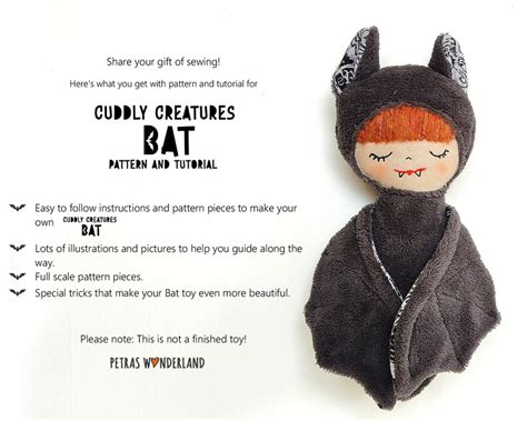 Image result for Bat Stuffed Animal Pattern