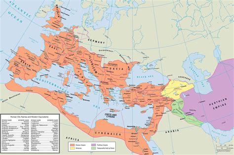 Roman Empire Map and History