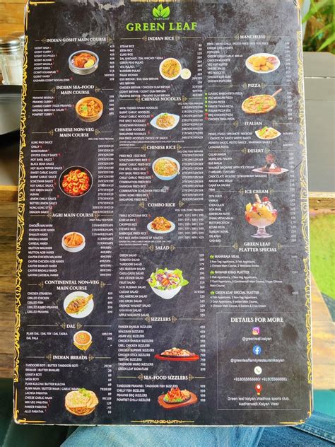 Menu at Green Leaf Family Restaurant, Lounge and Pub kalyan, Kalyan