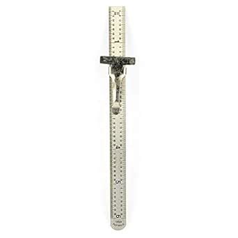 Big Horn 19206 6” STAINLESS STEEL POCKET RULER 1/64 1/32 Scales Decimal ...
