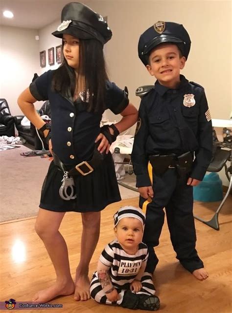 Complete Cop Outfit With Accessories Kids Police Officer Costume Set ...