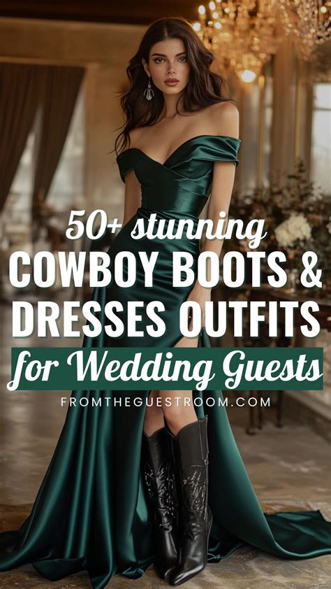 50+ Gorgeous Dresses with Cowboy Boots for Wedding Guests | Western Outfits Women | Dresses with ...