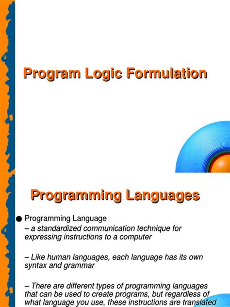 Image result for Program Logic Formulation Background