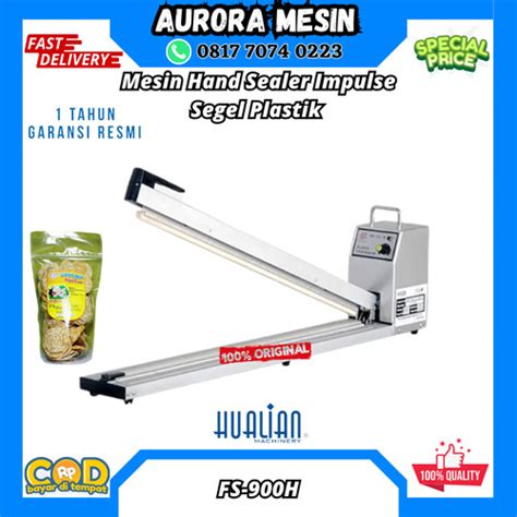 Jual MESIN PRESS SEGEL KEMASAN PLASTIK HAND SEALER FS-900H HUALIAN ...
