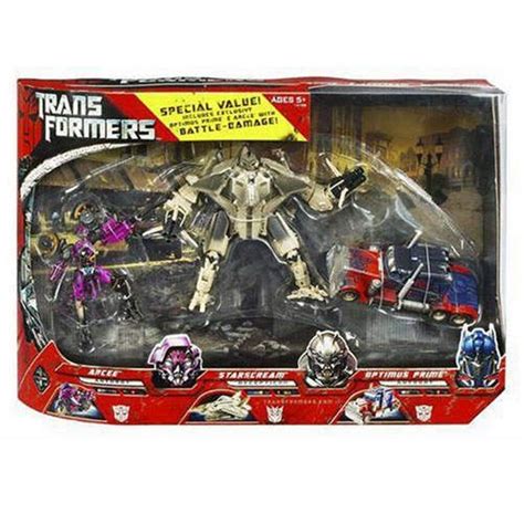 Buy Transformers: Starscream Optimus Prime and Arcee Battle Damage ...