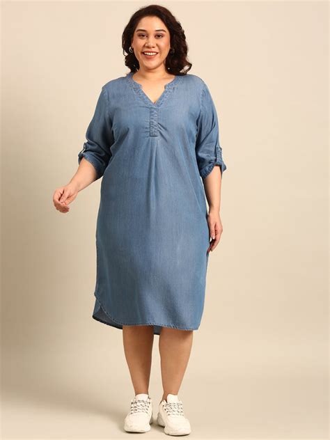 Plus size denim dresses | Women's plus size denim dress – The Pink Moon