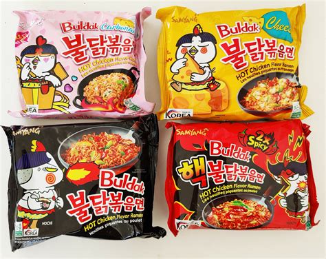 4 Korean Samyang Buldak Hot Spicy Flavor Ramen Instant Noodle Soup 140g ...