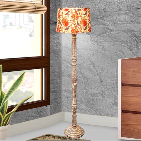 Buy HOMESAKE Wooden Floor Lamp from Homesake at just INR 7200.0