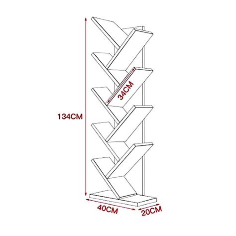 9 Tier Tree Bookshelf / Rack Organizer - Brown freeshipping - urbancart.in