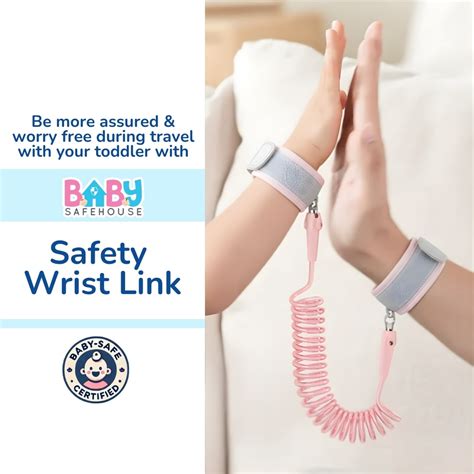 Anti-Lost Safety Wrist Link for Child Protection (Green Color / Pink C ...