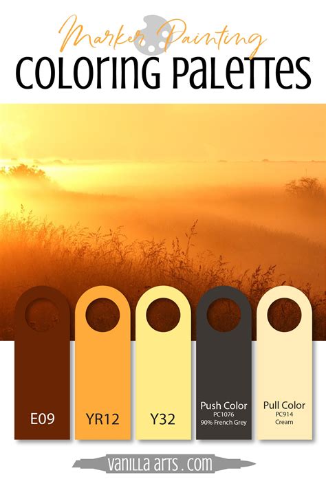 Color Palette: Copic Marker + Colored Pencil Combination (Brown, Orange ...