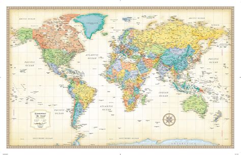Amazon.co.jp: Rand McNally Classic World Wall Map - Laminated : 本