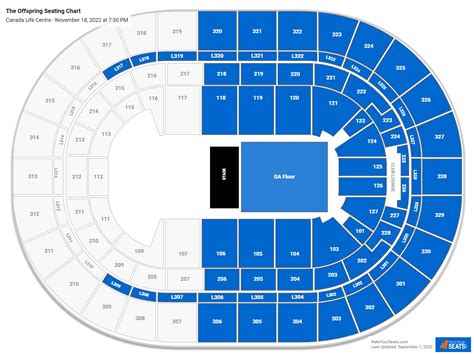 Canada Life Centre Concert Seating Chart - RateYourSeats.com - map of canada life centre
