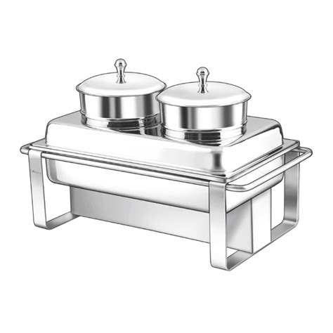 Rectangular Lift Top Lid Double Pot Soup Station, SS 304, 4.5L Each, P ...