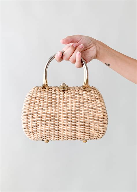 Vintage 1960s Wicker Purse - Raleigh Vintage