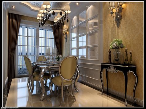 新中式风格餐厅室内设计效果图高清图片下载-正版图片500591866-摄图网