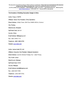 Fillable Online This document is formatted according to CTBUH Fax Email ...