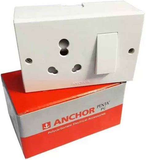 ANCHOR Penta S.S Combined with box 16A 1 Socket, 1 Switch 16 A Five Pin ...
