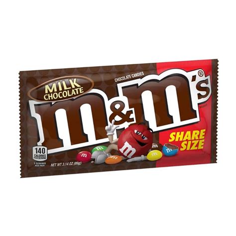Buy M&M's Milk Chocolate Candy, Share Size Bag, 3.14 oz from Dollar ...