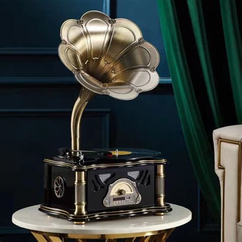 Amazon.com: HZLSBL Vintage Gramophone with Bluetooth Output Vintage ...