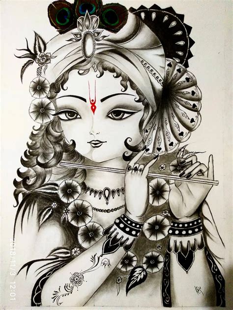 Lord Krishna Drawings Pencil