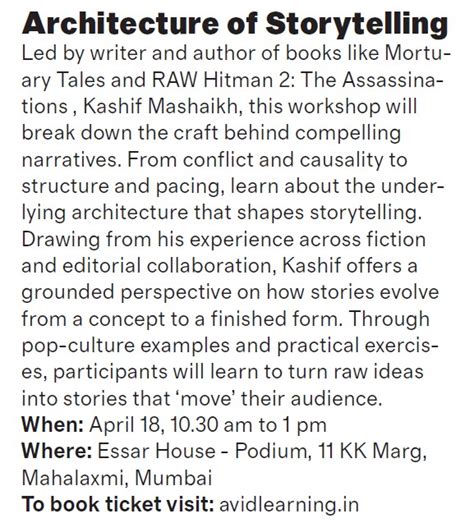 Architecture of Storytelling: A Fiction Writing Workshop