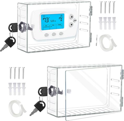 Amazon.com: Sankoly 2 PCS Large Thermostat Cover with Lock Thermostat ...
