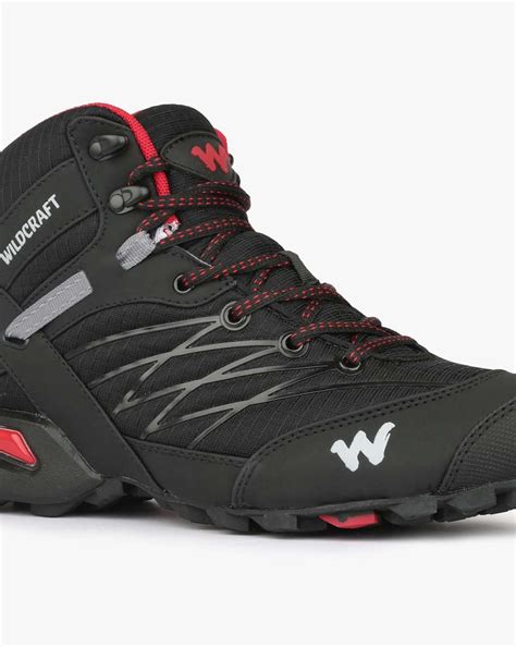 Buy Black Wildcraft Panelled High-Top Lace-Up Casual Shoes | AJIO