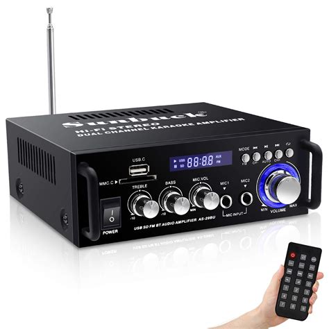 Buy Sunbuck Stereo Amplifier, Stereo Receivers with Bluetooth 5.0 ...