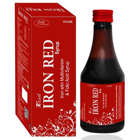 Knoll Healthcare Iron Red Syrup Iron With Multivitamin & Folic Acid ...