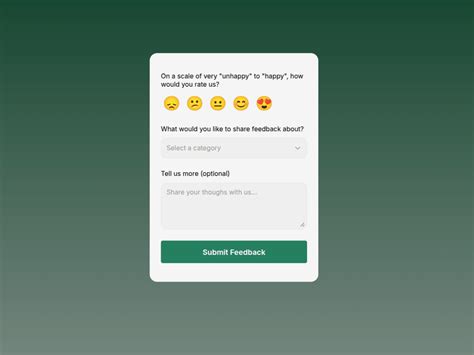 Emoji Feedback form: Free Forms Component by Framer Essentials — Framer Marketplace