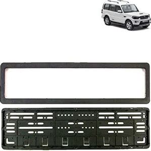 SHOWRIDE Number Plate Frame (Front & Rear) For Scorpio Car Number Plate ...