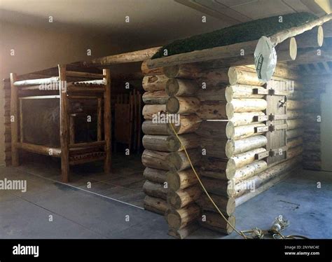 This June 23, 2017 photo shows a replica of Richard Proenneke's hand ...