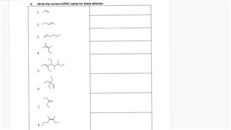 Write the correct IUPAC name for these alkenes - Brainly.in