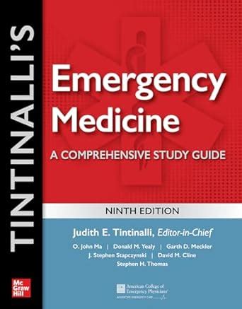Buy Tintinalli's Emergency Medicine: A Comprehensive Study Guide, 9th ...