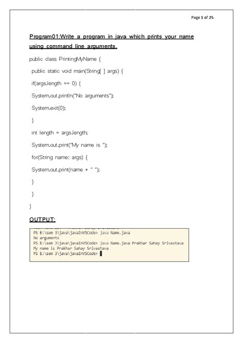 Java Fileprcical - java practical file - Program 0 1:Write a program in ...