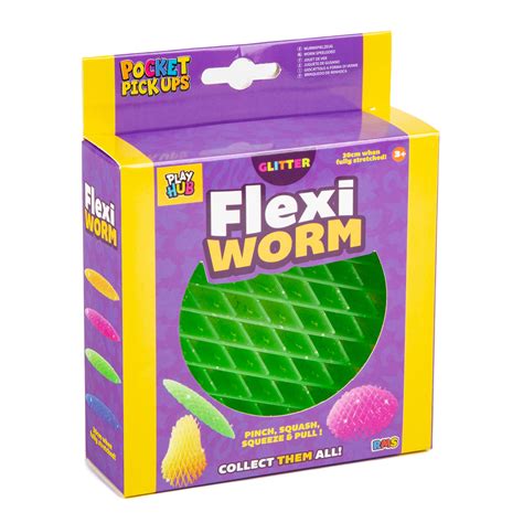 Flexi Worm Glitter Fidget Toy (Styles Vary) | The Entertainer