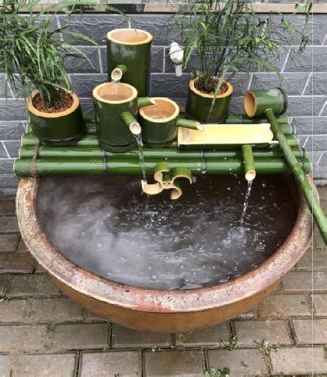 陶瓷流水喷泉摆件风水轮竹子创意水车鱼缸家居客厅办公室桌面石槽-用品-E逸家网