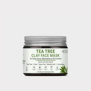 Volamena Tea Tree Clay Face Mask Oily, Blemished & Acne Prone skin 200 ...
