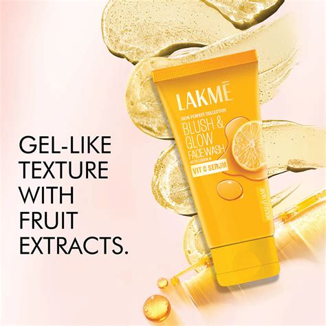 Lakmē - Blush & Glow Brightening Lemon Facewash, with Vitamin C Serum ...